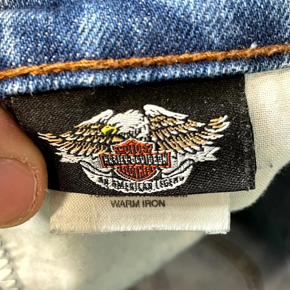 Harley-Davidson Motorcycle Jeans Womens 10L Denim Straight Leg Biker Streetwear